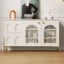 Picture of Credenza Sideboard Natural wood with Metal legs
