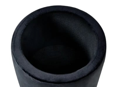 Ventro - Round Velvet Stool with Metal Legs