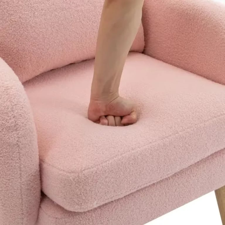 Picture of Velvera Velvet Armchair – Soft Comfort with Natural Wood Legs