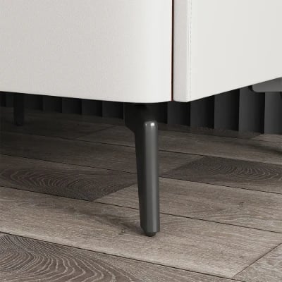 Terryé Nightstand – Natural Wood Design with Faux Marble Top