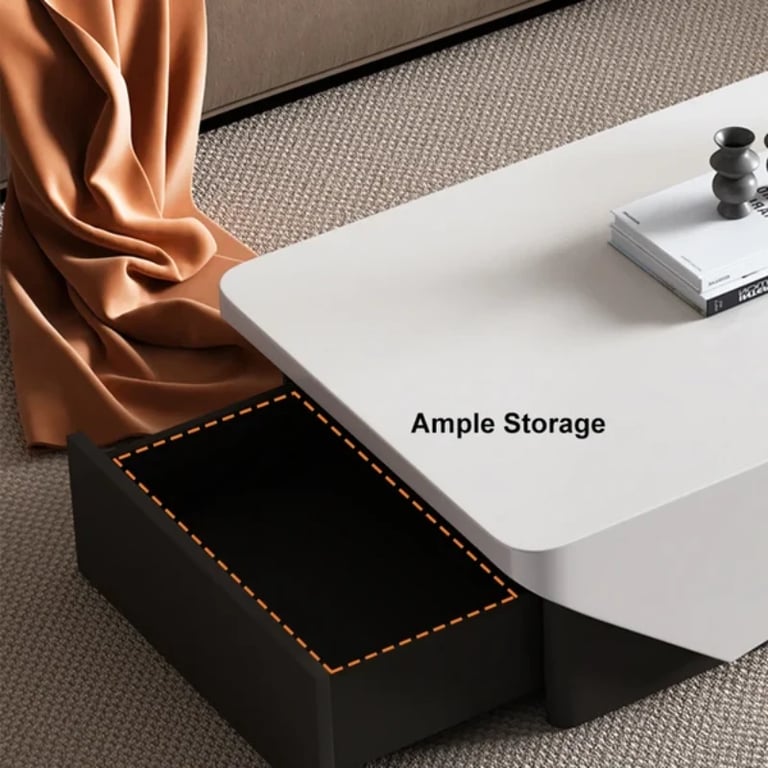 Picture of Divvia Natural Wood Coffee Table  with drawer storage