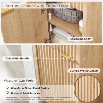 Picture of Mora Natural wood Bathroom cabinet