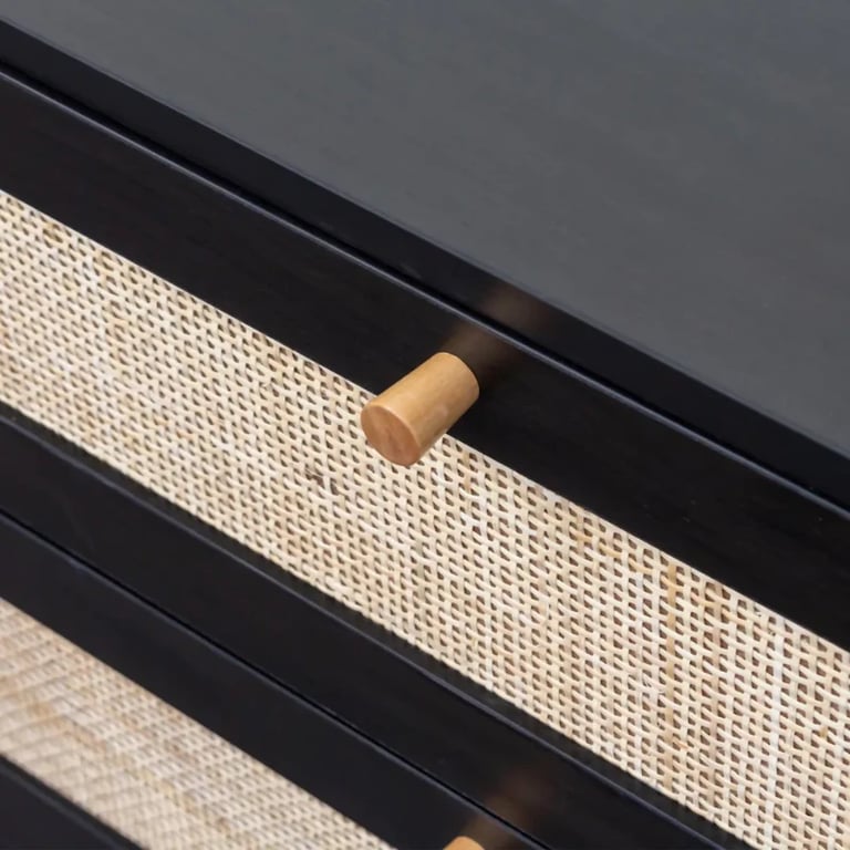 Picture of Maven – Black Rattan 6-Drawer Chest