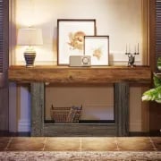 Picture of Eland Natural Wood Console Table – Rustic Shelving