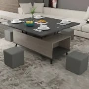 Picture of Smila Multifunctional Natural Wood Coffee table - 5 pieces