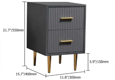 Picture of Crasmy Modern Nightstand with 2 drawers