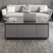 Nerio – Modern TV Unit Set made of Natural Wood with Extendable Design and Multi-Functional Coffee Table