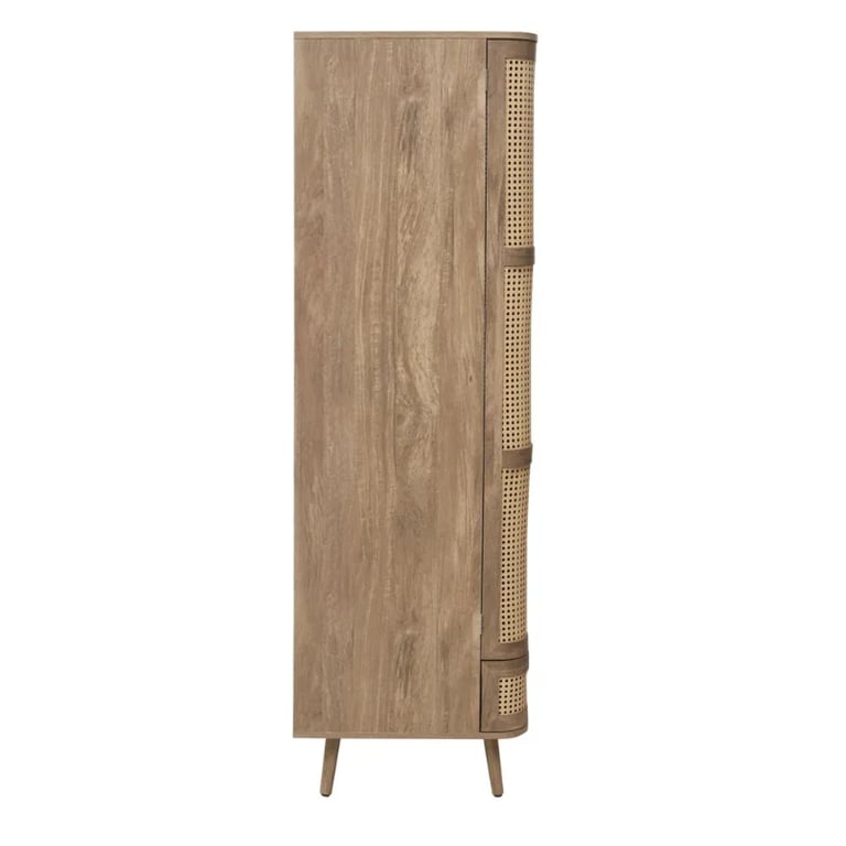 Picture of Arden Natural Wood & Rattan Wardrobe