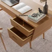 Picture of Sereni – Natural Wood Desk with 2 Drawers