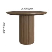 Picture of Merso Round Dining Table – Fluted Base & Natural Wood Top