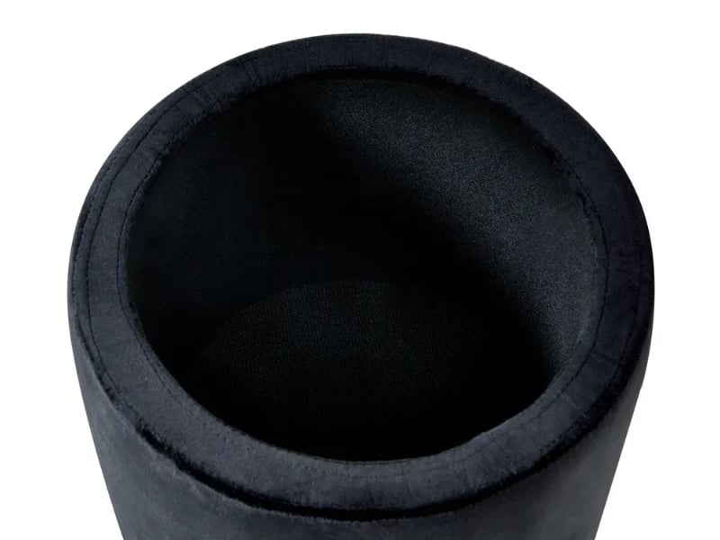 Ventro - Round Velvet Stool with Metal Legs