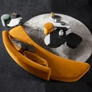 Picture of Timberline Orange Sofa Velvet Upholstered Sofa