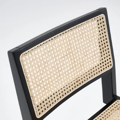 Picture of Rivo Black Wood & Cane Dining Chair