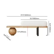 Orin – Elegant Modern Bench – Natural Wood with Metal Legs