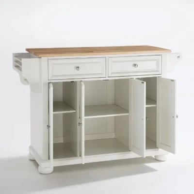 Talya Wide Rolling Kitchen Island