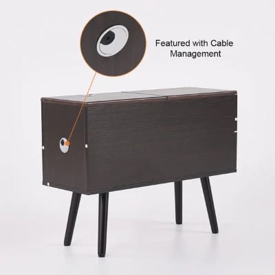 Picture of Monumo Natural Wood Side table  - 2 drawers