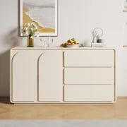 Picture of Archa Natural Wood  Sideboard – Sculpted Front with Soft Rounded Edges
