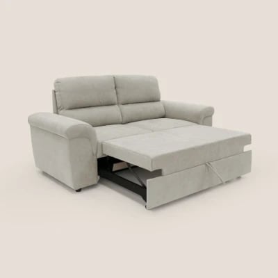 Picture of Minerva Pillow-Back Sofa – Soft Beige Comfort with Rolled Arm Design