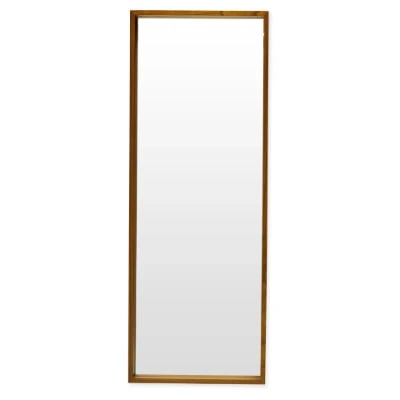 Brown Rectangle Wood Leaner Mirror