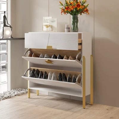 Noirette – Modern Shoe Cabinet Made of Natural Wood