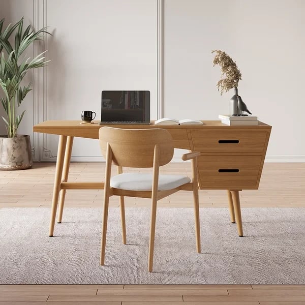Picture of Sereni – Natural Wood Desk with 2 Drawers