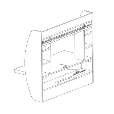 Picture of Cushing White Floating Desk