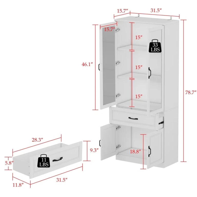 Picture of Razan Natural wood Bathroom cabinet