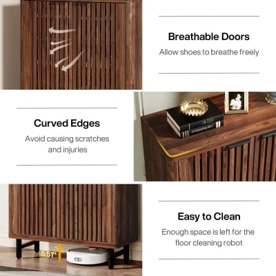 Picture of Cascade Shoe Cabinet - Natural wood