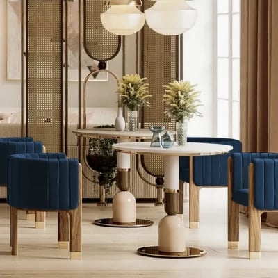 Picture of Arlin Modern Accent Chair – Natural Wood  & Steel Accents