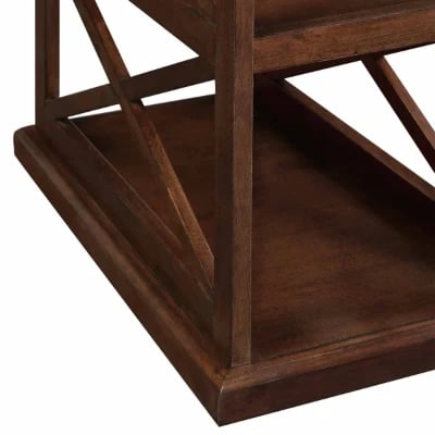 Picture of Arthella Natural wood Side table with storage