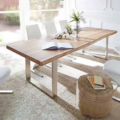 Picture of Igloo Dining table - Natural wood with Metal