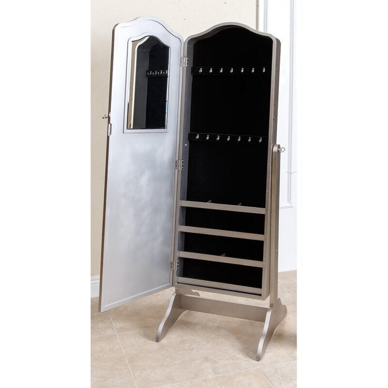 Auston  Solid Wood Jewelry Armoire with Mirror
