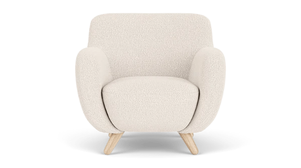 Picture of Luvia Compact Accent Chair – Natural Wood with Soft Curves