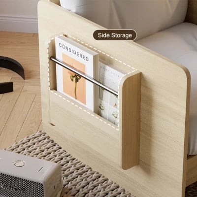 Picture of Vai Rocking Chair – Natural Wood with Side Storage