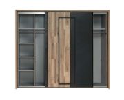 Picture of Loftline Natural Wood Bedroom Set – Floating Nightstands