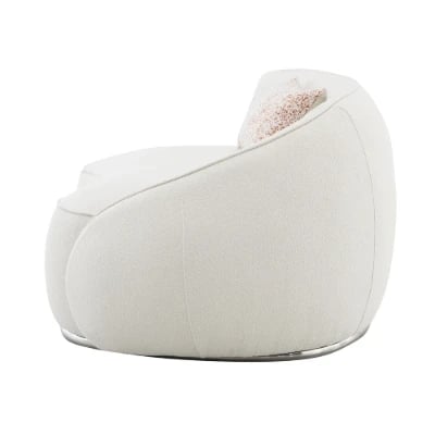 Luna Curved Sectional Sofa – Modern Design with Circular Cushions