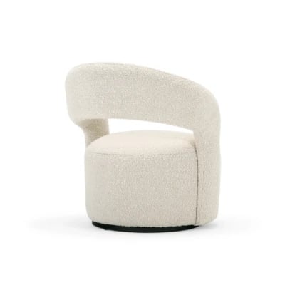 Picture of Patchie Patchwork Accent Chair – Soft Upholstery with Natural Wood Base