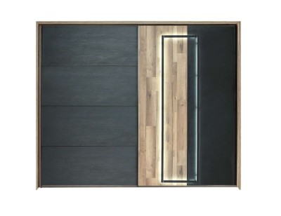 Picture of Loftline Natural Wood Bedroom Set – Floating Nightstands