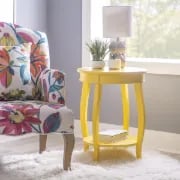 صورة طاوله جانبيه خشب طبيعي -شارمنج