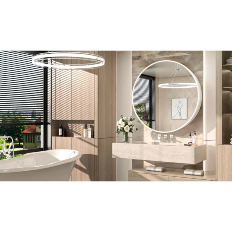 Picture of Streamlined round medicine cabinet Majiro