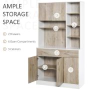 Silia Kitchen Unit – Natural Wood Design with Open and Closed Storage