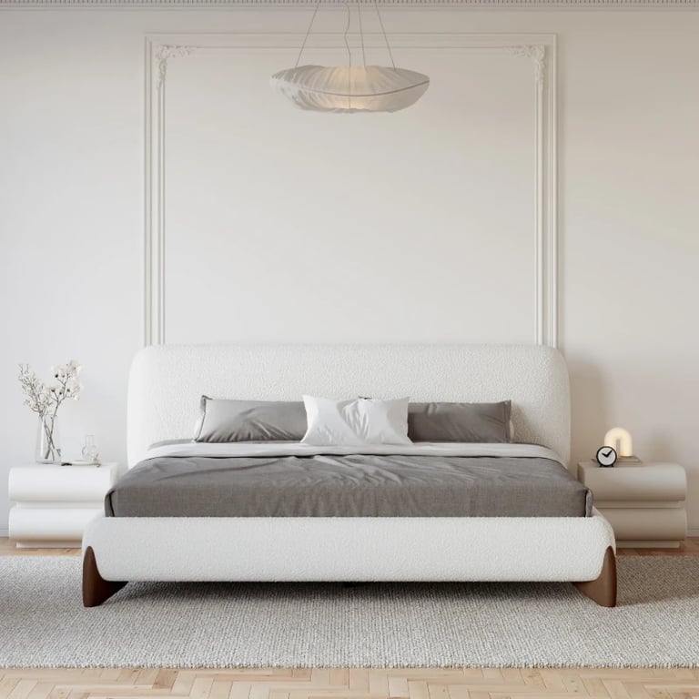 صورة سرير مودرن كريفين - خشب طبيعي