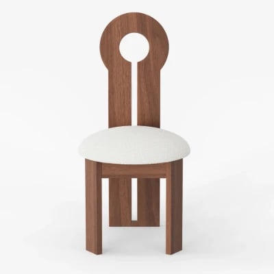 صورة كرسي هالو  المنحوت الخشبي للطعام