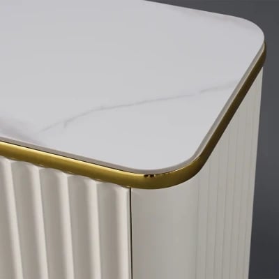 Picture of Monella TV Stand – Natural Wood with Cabinet Door and Storage Drawers