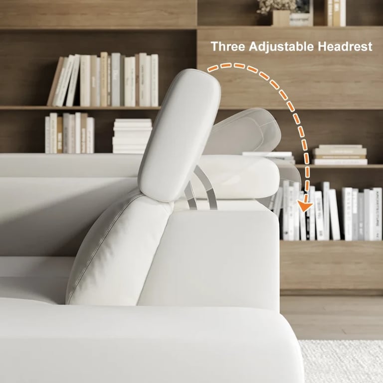 Picture of Burley Natural Wood L-Shaped Sectional – Adjustable Backrests