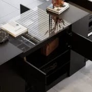 Picture of Lunara – Natural Walnut Wood Storage Cabinet with 3 Drawers