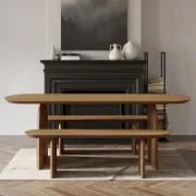 Picture of Nero Natural  Wood Dining Bench – Durable Elegance