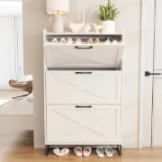 Blanxer – Modern Natural Wood Shoe Cabinet
