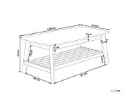 صورة لاڤا -طاولة قهوه خشب طبيعى مع رف