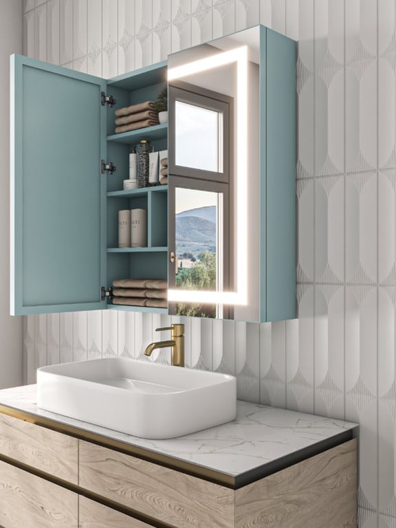 Picture of Lustra – LED Bathroom Mirror Cabinet with Multifunctional Storage